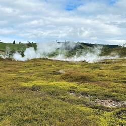 Das geothermisch aktive Gebiet, genannt: Craters of the Moon