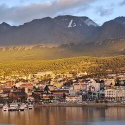 View of Ushuaia from the deck.