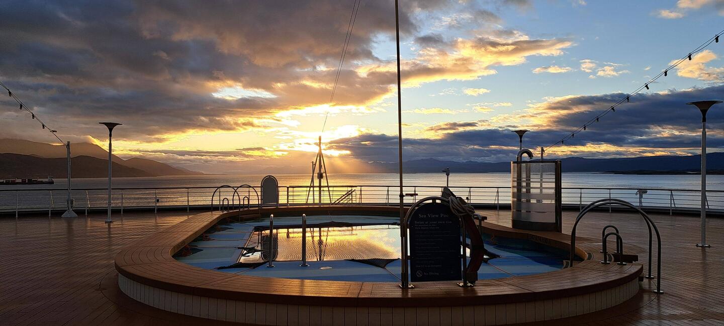 Sunrise approaching Ushuaia