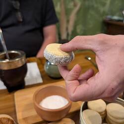 It goes really well with the national cookie of Argentina, the alfajor.