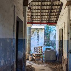 Part of the destroyed part of the church. Looks like a painting!