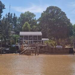 Landing area leading to a house