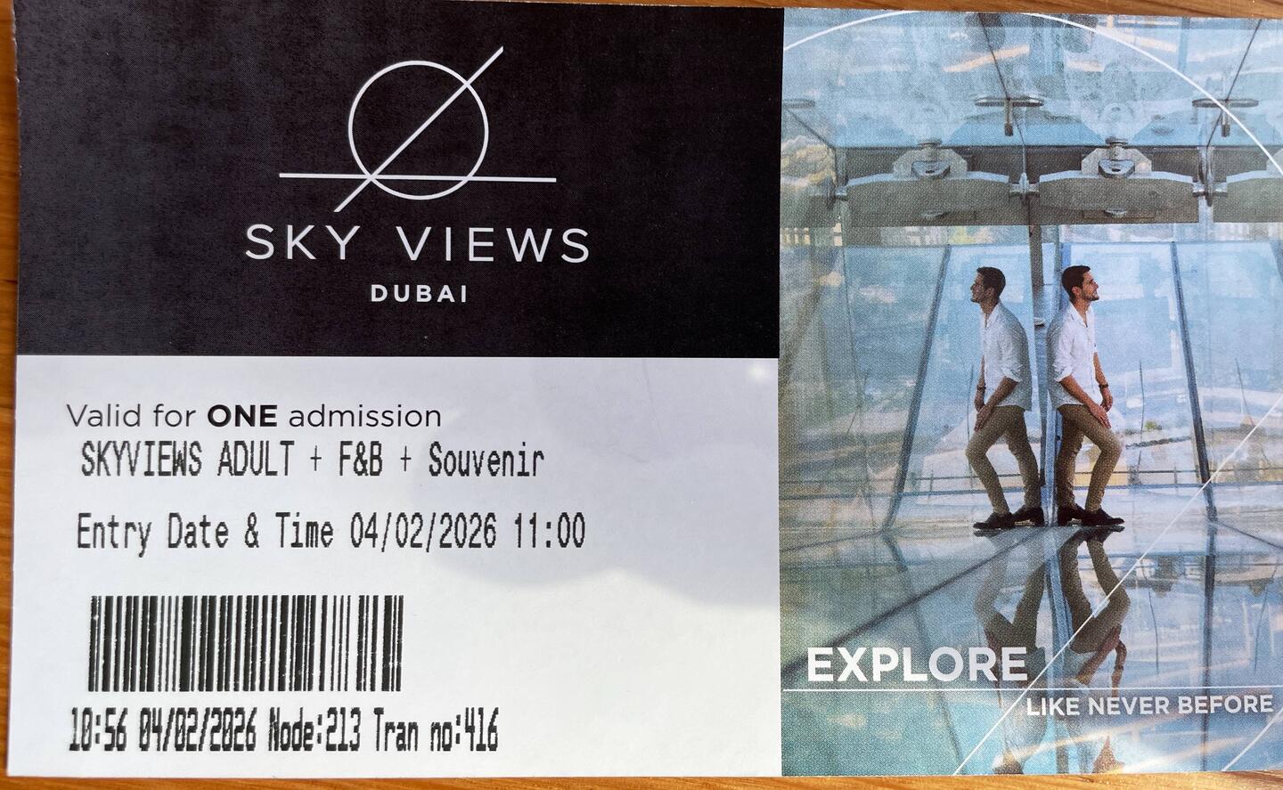 der Eintrittspreis ist OK