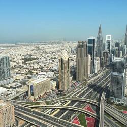 vom Sky View hat man einen phantastischen Blick über Dubai