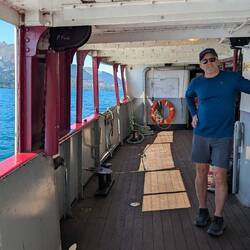 Jon beside the engine room.