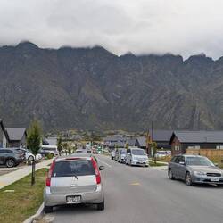 The subdivision we stayed in is surrounded by mountains.