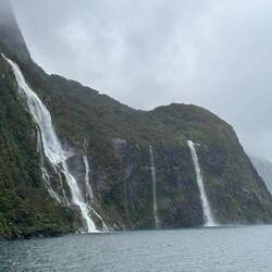 An hour after the rain stops many of the waterfalls disappear.