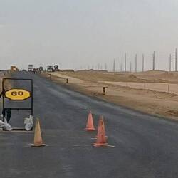 Namibische Baustelle, wir bekamen sofort ein "GO"