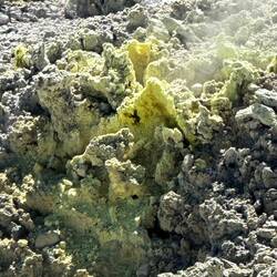 Schwefel Ablagerungen