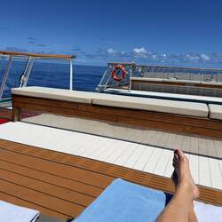 Today I am spending just one hour out in the sun. It is weird for the sun to be so hot with cool air