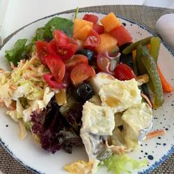 Having new salad bar selections every day is so decadent