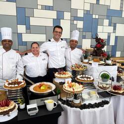 The World Cafe Manager second from the left is my Buddy, Joleen