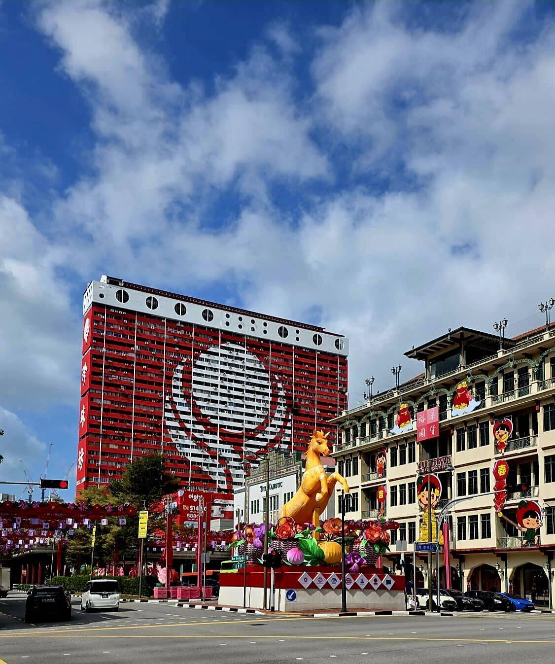 Chinatown geschmückt für das kommende chinesische Neujahr