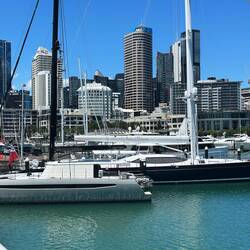 Beautiful sailboats at Americas Cup Wharf