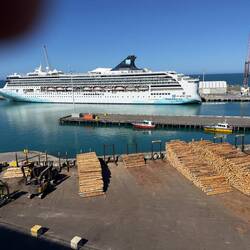 This Norweigan ship has been sailing with us around NZ