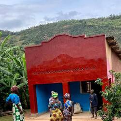 Colorful African dress.