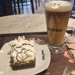Birthday cappucino and cake