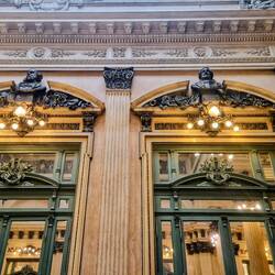 Classical composers carved over the doors