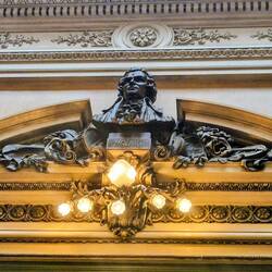 Mozart and other Composers carved over the doors