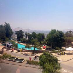 Schwimmbad auf dem Hausberg mit Andenblick