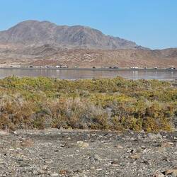 Looking back from the island to our camping spot