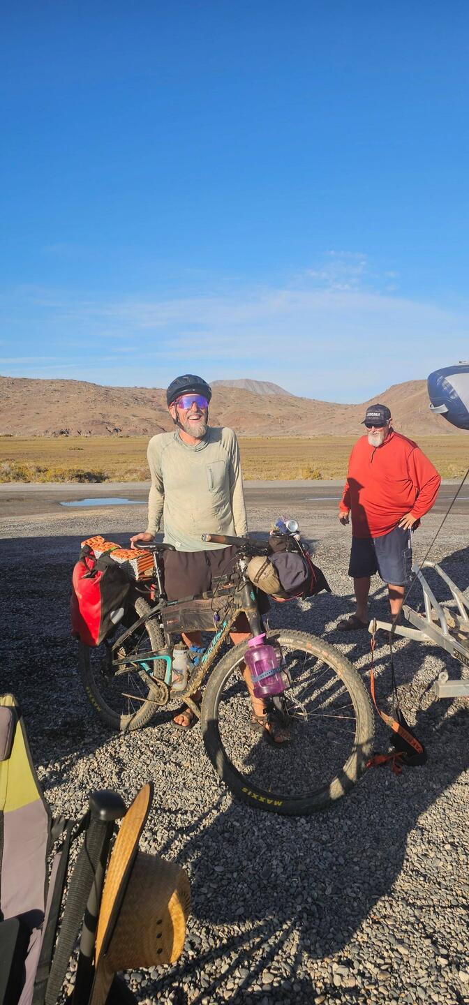 Our buddy Kent rolls into camp for 3rd time