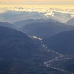 Die Südinsel aus dem Flugzeug