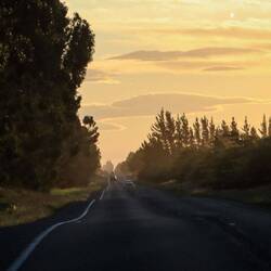 Auf der Fahrt zur Unterkunft gab es einen tollen Sonnenuntergang