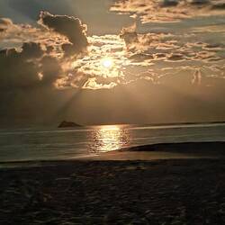 Moonrise on Hahei Beach