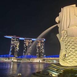 Merlion spuckt auf das Hotel 😉