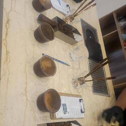 Cupping - comparing the taste of our beans to professionally roasted beans