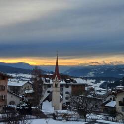 Sonnenuntergang in Seis am Schlern