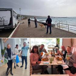 ..das Meer peitscht heute über's Ufer und Frisur brauchst keine richten😂ungemütlich aber nicht kalt😉