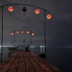 Steg bei den Stelzenhäusern.