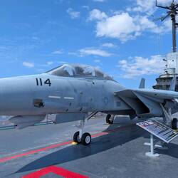 According to the signage, this was the Tomcat used in the movie