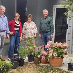 Tom, Melinda Sonia and Julian at the farmhouse in Loch, South Gipsland