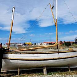 Replica of Shakleton's boat taken to get help for his crew.