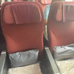 My emergency exit seat on the Boeing 787.