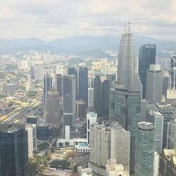 Blick von oben auf die Petronas Tower