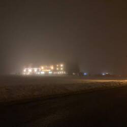 Unser Hotel im Nebel des Grauens