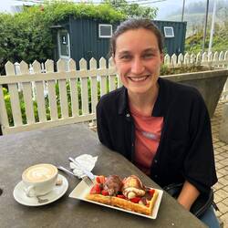 Ein Tag später auf einer Erdbeerfarm :) da mussten wir halten und probieren.