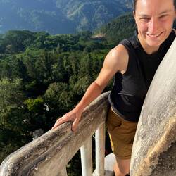 ... oben war es eng und windig. Furchteinflösend - daher schnell wieder zurück.