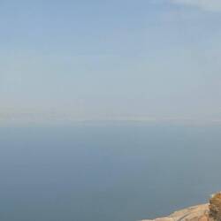 The Dead Sea and (unable to see today), the east coast of Israel