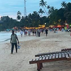 Evening lights on Marissa beach