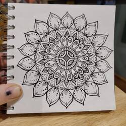 Vicky has been doodling mandalas during her rest days.