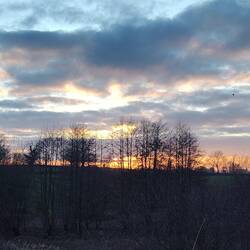 Beautiful sunset from the towpath at Wheelock