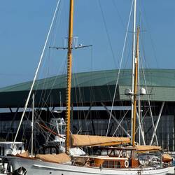 Loved this sailboat in the marina