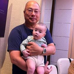 Meeting Daniel for the first time.