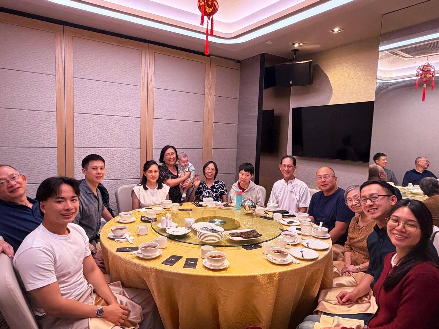 Four generations celebrating my mother's 91st birthday.