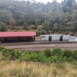 Bahnhof der Walhalla Goldfields Railway (fuhr heute leider nicht)